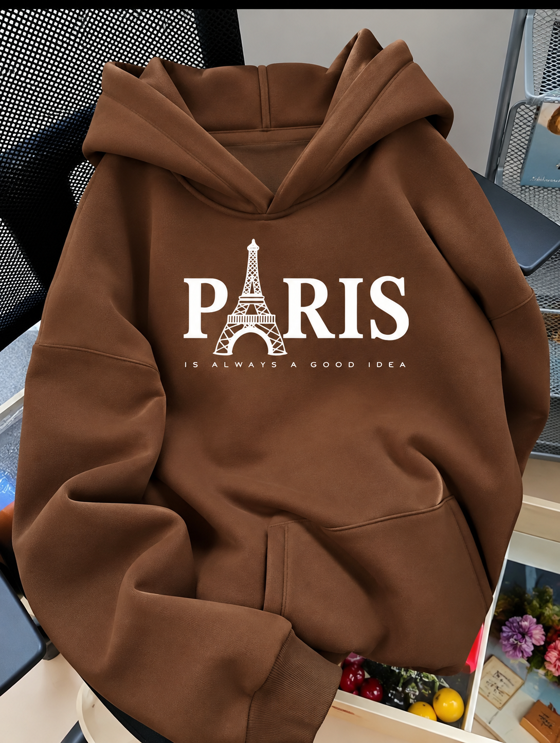 Premium Hoodie Paris Tower (Drop Shoulder)