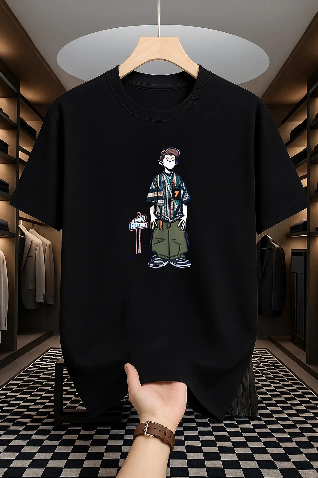 Super Premium Drop Shoulder Cartoon desgin  ( 09 colour available)