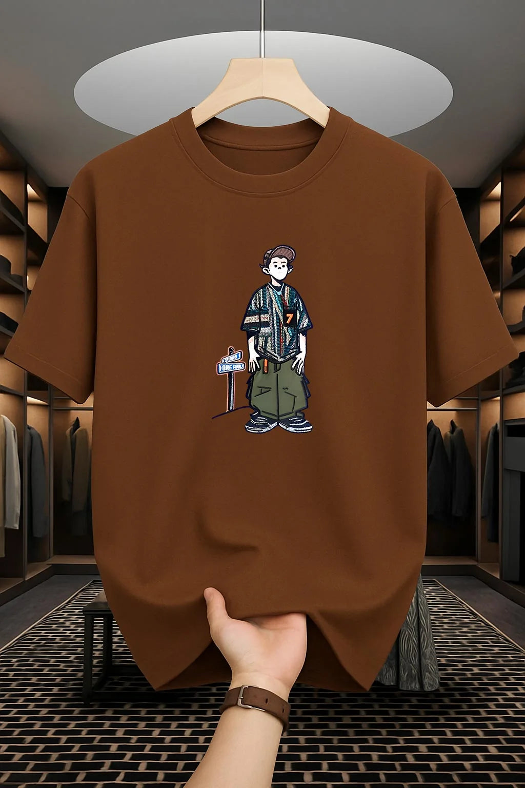 Super Premium Drop Shoulder Cartoon desgin  ( 09 colour available)
