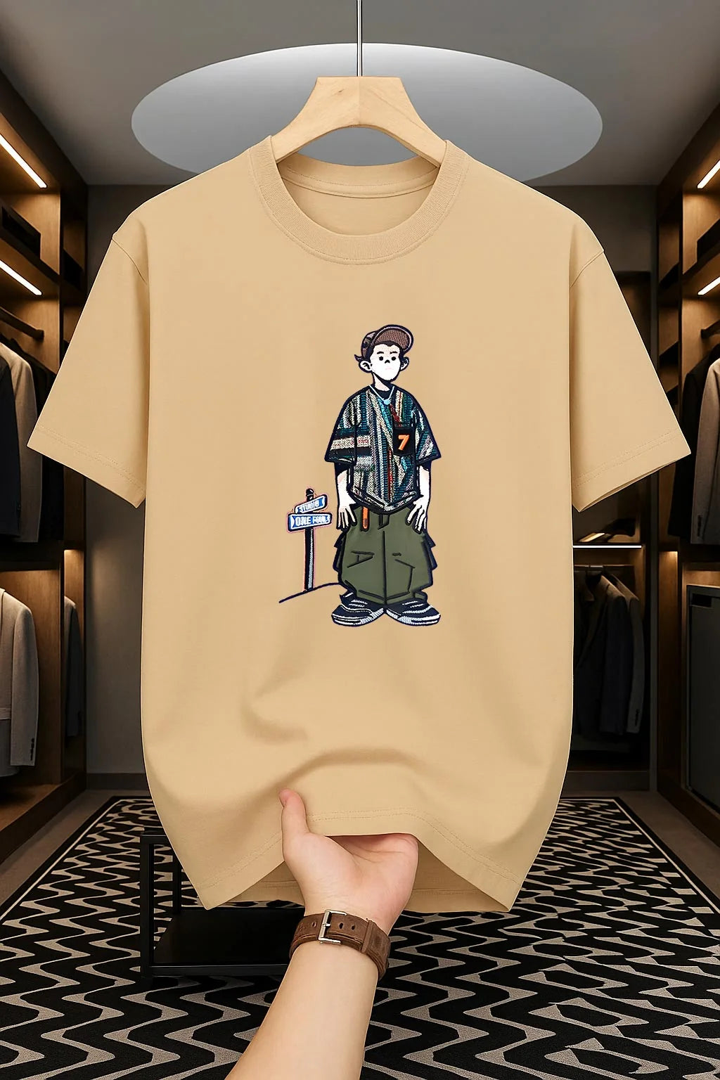 Super Premium Drop Shoulder Cartoon desgin  ( 09 colour available)