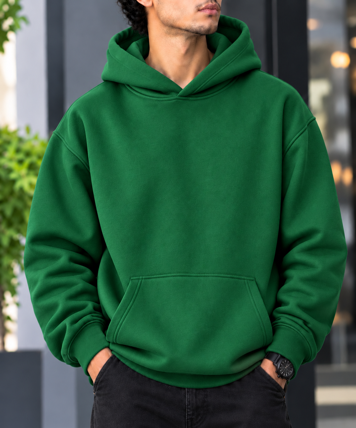 Premium Hoodie Green (Drop Shoulder)