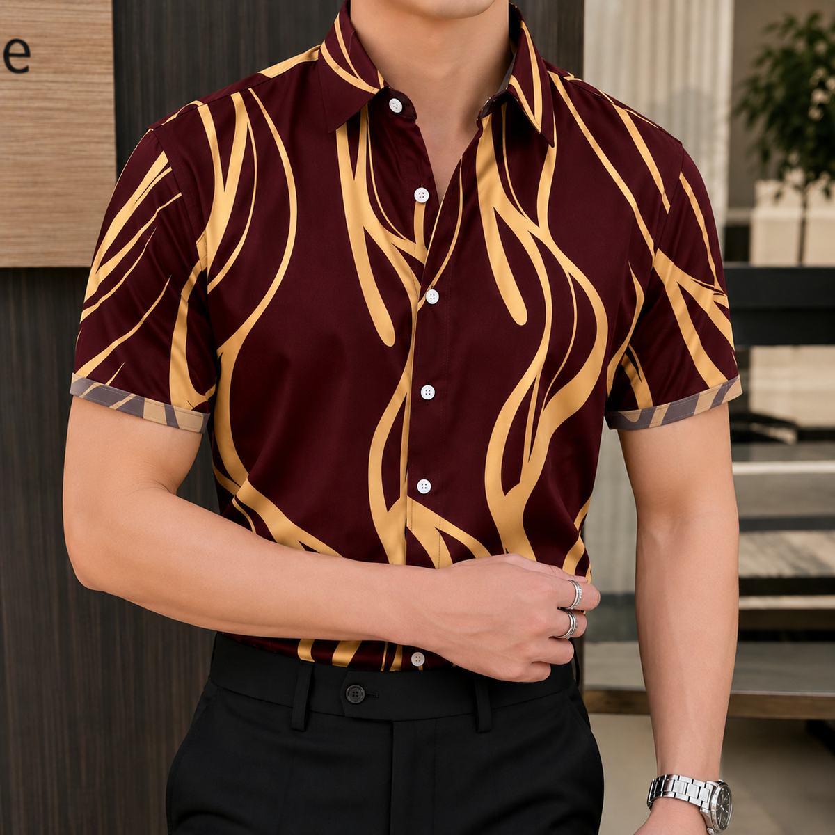 China Micro Half Sleeve Shirt For Men,s ( 5  colors available)