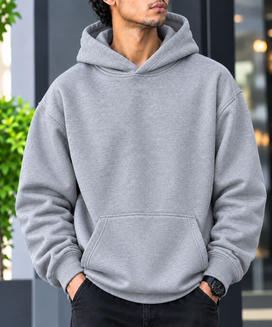 Premium Hoodie Gray (Drop Shoulder)