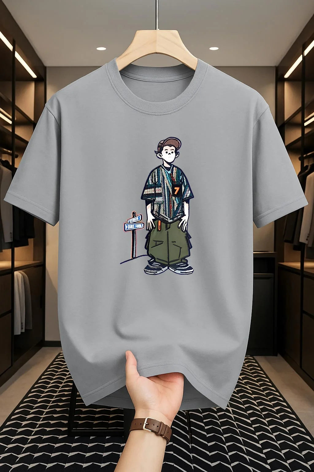 Super Premium Drop Shoulder Cartoon desgin  ( 09 colour available)