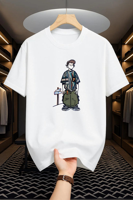 Super Premium Drop Shoulder Cartoon desgin  ( 09 colour available)